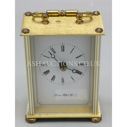 636 - LONDON CLOCK Co QUARTZ CARRIAGE CLOCK