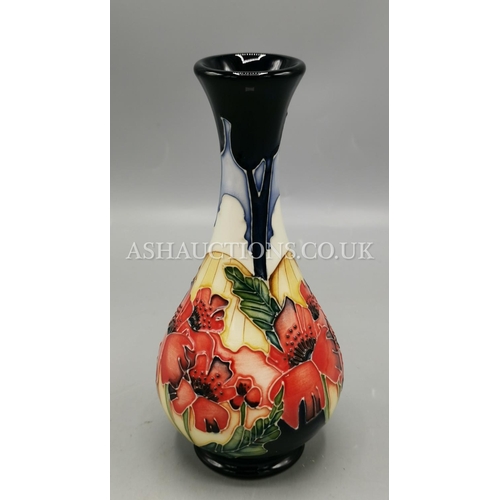 68 - MOORCROFT 15cm VASE (Shape No 80/6). IN THE FOREVER ENGLAND DESIGN By Designer Vicky Lovatt. R.R.P.£... 