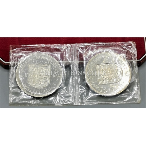 101 - JERSEY PROOF CROWN SET 1966 (Boxed)