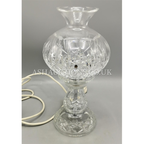 106 - WATERFORD CRYSTAL LAMP (Stamped).
 (Please Note This Lot WILL NOT BE PACKED OR POSTED...PICK UP ONLY... 