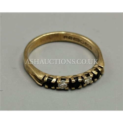 15A - PRESENTED AS A GOLD (Hallmarked) STONE SET RING