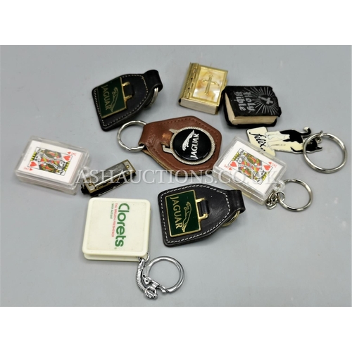 565 - ASSORTED KEYRINGS (10)