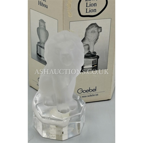 58 - GEOBEL GLASS MODEL OF A LION (Boxed)