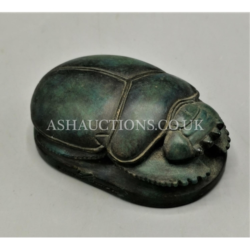 585 - EGYPTIAN BEETLE PAPERWEIGHT (Signed)