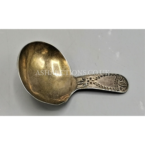 591 - PRESENTED AS A SILVER (Hallmarked) GEORGIAN  CADDY SPOON