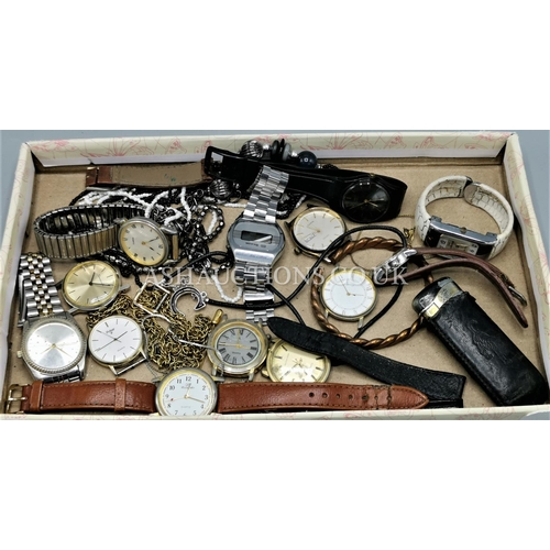 595 - TRAY CONTAINING A Qty Of WATCHES