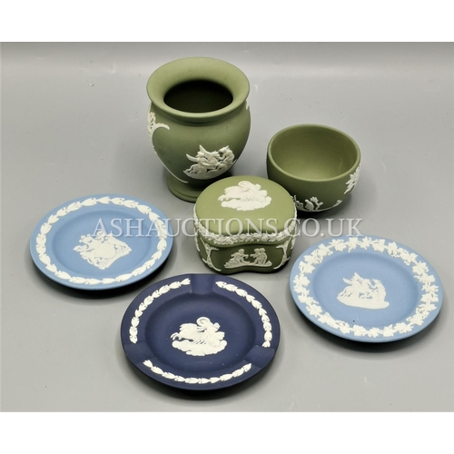 597 - WEDGWOOD JASPER WARE ITEMS (6)