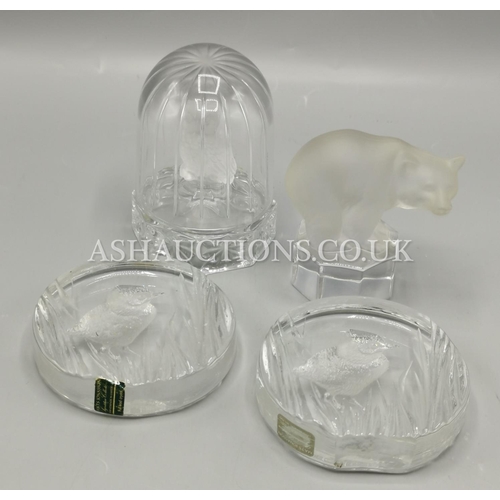 87 - COLLECTION OF FOUR CRYSTAL ANIMAL MODELS