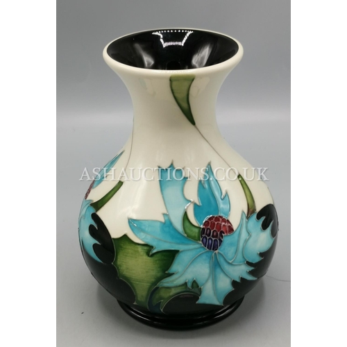 93 - MOORCROFT VASE IN THE SEA HOLLY DESIGN