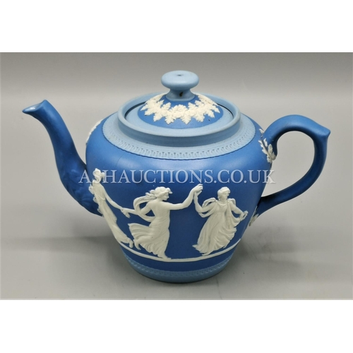 339 - ADAMS JASPER WARE TEA POT