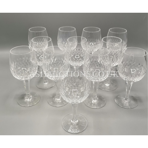 407 - ROYAL DOULTON CRYSTAL WINE GLASSES (12) (Please Note This Lot WILL NOT BE PACKED OR POSTED...PICK UP... 