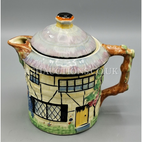 424 - BESWICK TEA POT (Rare, Blue Top)