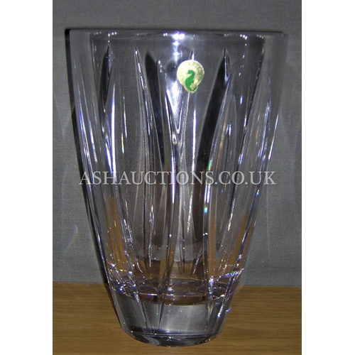 438 - WATERFORD CRYSTAL Large 23cm VASE IN THE TONN DESIGN (Original Box)