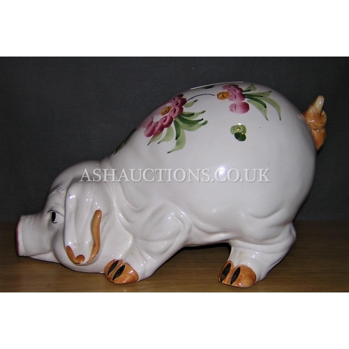 447 - CERAMIC Large (Hand Painted) PIG MONEY BOX