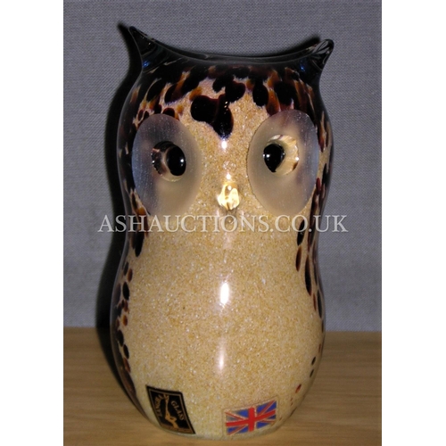 452 - LANGHAM GLASS OWL PAPERWEIGHT