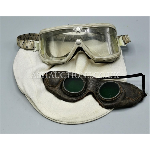 468 - MOTOR CYCLE GOGGLES, HAT, Etc (Old)