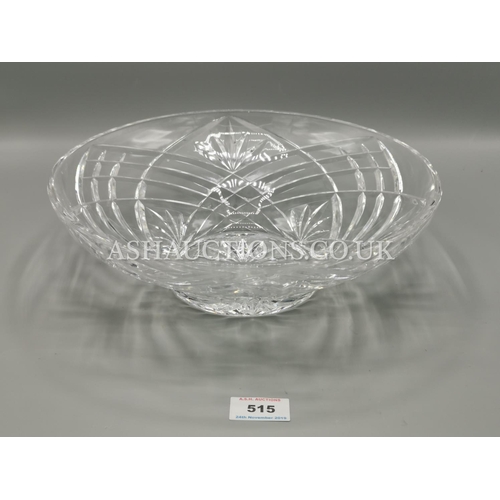 515 - CRYSTAL GLASS Large 30cm Dia BOWL