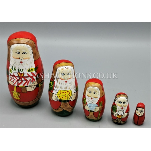 537 - SANTA SET OF RUSSIAN DOLLS