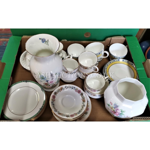 540 - BOX CONTAINING A Large Qty Of CHINA Including WEDGWOOD, ROYAL ALBERT, AYNSLEY,Etc  (Please Note This... 