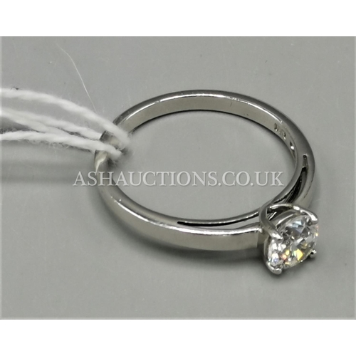 548 - PRESENTED AS A SILVER (Stamped 925) STONE SET RING (Size R)