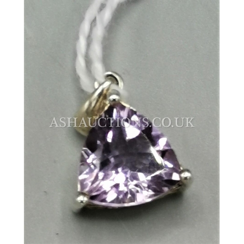 550 - PRESENTED AS A SILVER (Stamped 925) STONE SET PENDANT