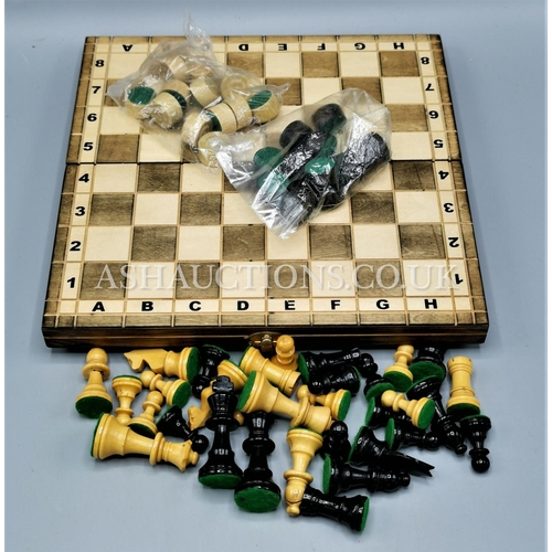 598 - CHESS & DRAUGHTS SET (Boxed)