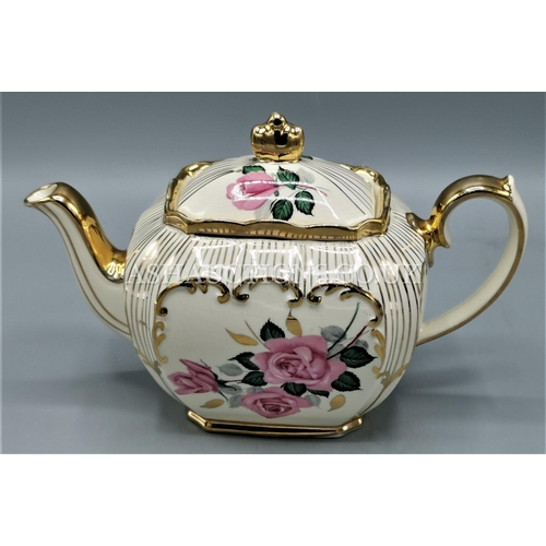 36 - SADLER FLORAL TEAPOT