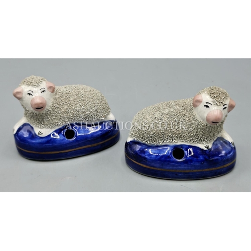 40 - STAFFORDSHIRE MODELS OF TWO SHEEP