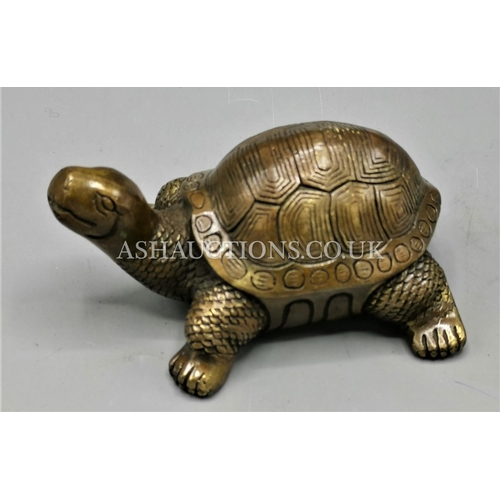 590 - BRONZE MODEL OF A TORTOISE