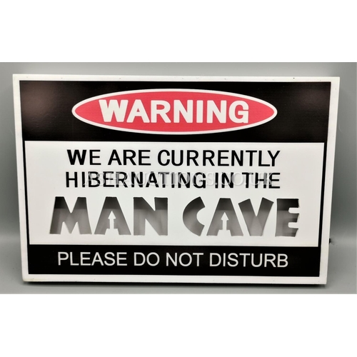 595E - HARVEY MAKIN (Designer) Large 35cm x 40cm x 4cm  MDF LIGHT-UP WALL PLAQUE 