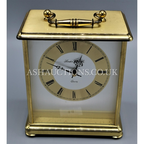 14 - LONDON CLOCK Co Large BRASS CARRIAGE CLOCK (Found To Be Running When Photographed)  (Please Note Thi... 