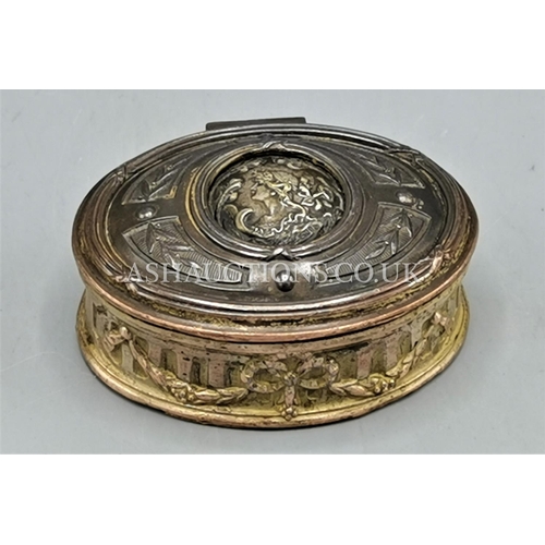 16 - FRENCH BRONZE ? ART NOUVEAU LADIES TRINKET BOX