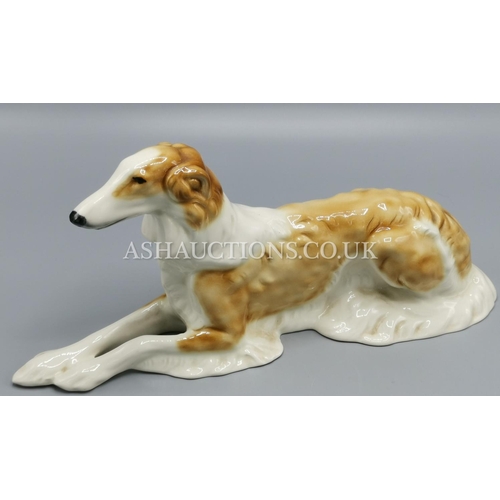 203 - CERAMIC Large MODEL OF A RUSSIAN BORZOI DOG  (Please Note This Lot WILL NOT BE PACKED OR POSTED...PI... 