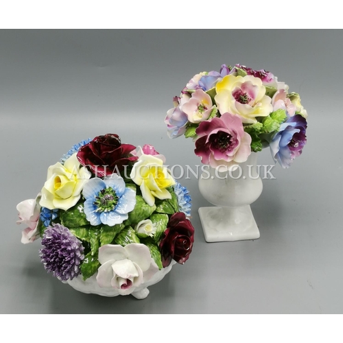 207 - PORCELAIN FLOWER POSY BOWLS (Please Note This Lot WILL NOT BE PACKED OR POSTED...PICK UP ONLY, AS IS... 