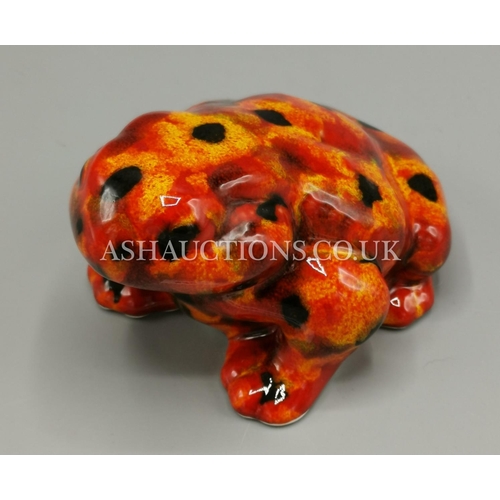 246 - ANITA HARRIS ART POTTERY  MODEL OF A TOAD (Signed In Gold By Anita Harris)