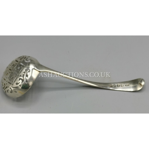 271 - PRESENTED AS A SILVER SIFTER SPOON (Hallmarked For London 1793, Richard Crossley)