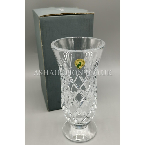 280 - WATERFORD CRYSTAL VASE IN THE WOODMONT DESIGN (Original Box)