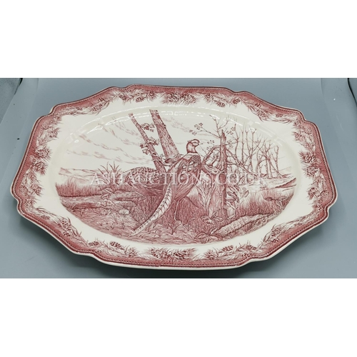 338 - WEDGWOOD CHINA TURKEY PLATTER IN THE ROYAL GAME DESIGN  (Please Note This Lot WILL NOT BE PACKED OR ... 