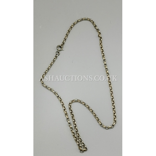 360 - PRESENTED AS A SILVER (46 cm) BELCHER CHAIN