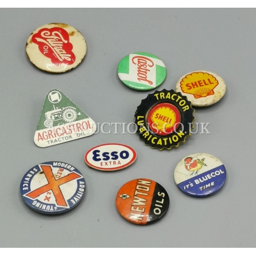 371 - OIL COMPANY BADGES (9)