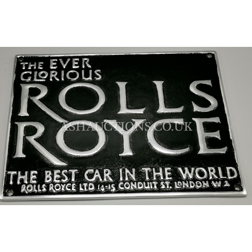 388 - ROLLS ROYCE METAL NAME PLATE (Please Note This Lot WILL NOT BE PACKED OR POSTED...PICK UP ONLY, AS I... 