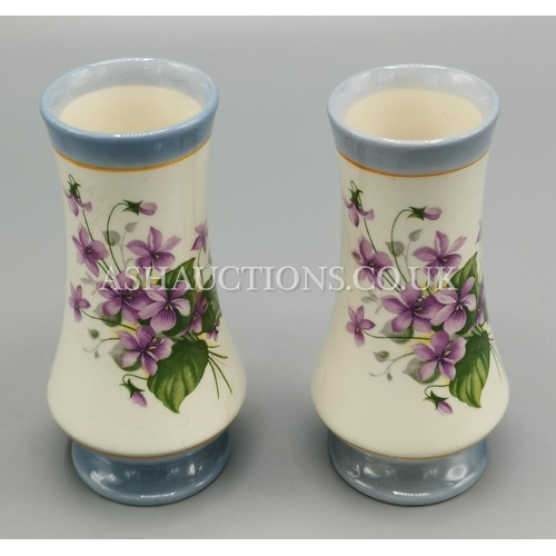 400 - WADE SMALL BLUE BUD VASES (2)