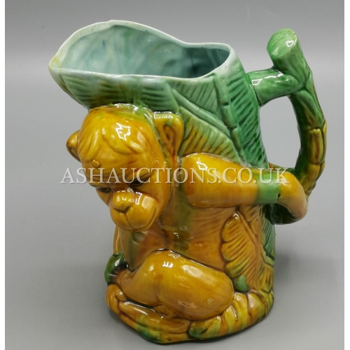 430 - MAJOLICA STYLE MONKEY JUG