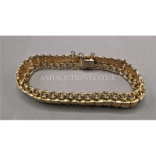 158 - PRESENTED AS A SWEDISH SILVER/GOLD PLATED (Hallmarked) BRACELET