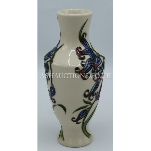 190 - MOORCROFT 23cm VASE (Shape 06/8) IN THE BLUEBELL HARMONY DESIGN. By Designer Kerry Goodwin. R.R.P. £... 