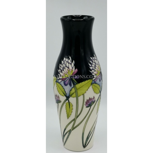 224 - MOORCROFT 25.5cm VASE (Shape 120/10) IN THE TREFOIL DESIGN By Designer Nicola Slaney.R.R.P. £390.00
... 