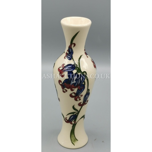 226 - MOORCROFT 20cm VASE (Shape 93/8) IN THE BLUEBELL HARMONY DESIGN. By Designer Kerry Goodwin. R.R.P. £... 