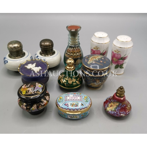 62 - BARDACO PERFUMERY BOTTLES (Mixed Lot) & TRINKET BOXES & HALCYON DAY (At Fault) Plus OTHERS   (Please... 