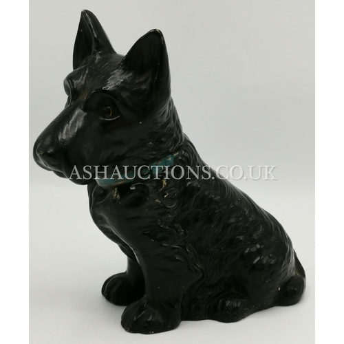 798 - SYLVAC 19cm BLACK CELLULOSE MODEL OF A TERRIER (Model No 778504)