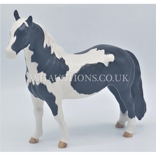 882 - ROYAL DOULTON MODEL OF A PINTO PONY (Piebald-- Matt Black/White Colourway) DA 67 (Model No 1373) 198... 